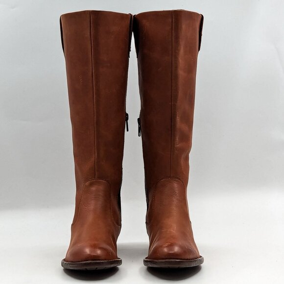 Born Women Shaunie Brown Wide Calf Cognac Riding Boots size 6 - Picture 6 of 10